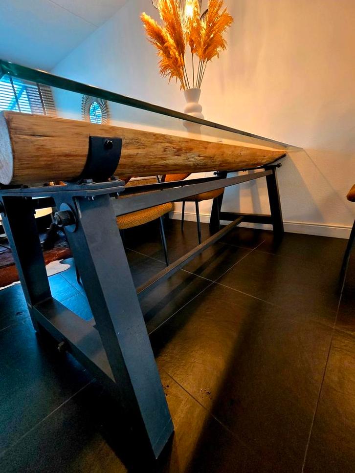 Goossens Eettafel - 210x90x80, Huis en Inrichting, Tafels | Eettafels, Zo goed als nieuw, 50 tot 100 cm, 200 cm of meer, Vijf personen of meer