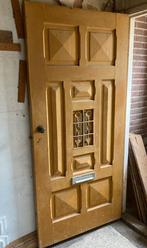 Klassieke voordeur jaren 30 stijl, Doe-het-zelf en Verbouw, Deuren en Horren, 80 tot 100 cm, Gebruikt, Glas, Buitendeur