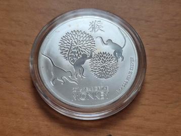 Niue, 1 oz Silver Lunar Coin. Year of the Monkey 2016.  beschikbaar voor biedingen