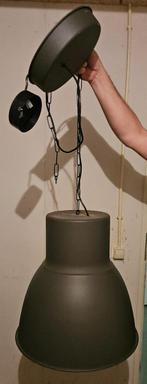 Grijze Industriële Hanglamp 60cm, Ophalen, Gebruikt, Metaal, 50 tot 75 cm