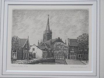 Voorschoten - drie etsen van Willem Veldhorst beschikbaar voor biedingen