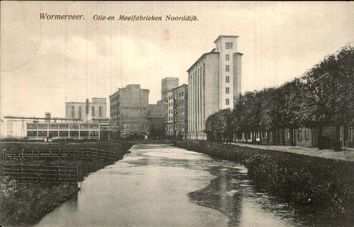 Wormerveer - Noorddijk - Meelfabrieken, Verzamelen, Ansichtkaarten | Nederland, Gelopen, Noord-Holland, Voor 1920, Ophalen of Verzenden