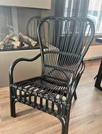 2 mooie Ikea Storsele stoelen. Zwart, rotan met kussens zgan, Tuin en Terras, Ophalen of Verzenden, Zo goed als nieuw, Rotan, Stapelbaar