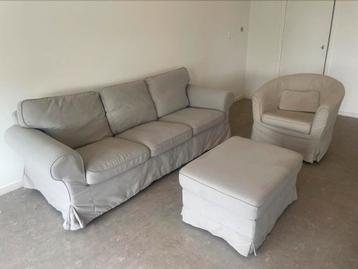 Ektorp 3 zits bank, kivik voetenbank en Tullsta fauteuil - afbeelding 2