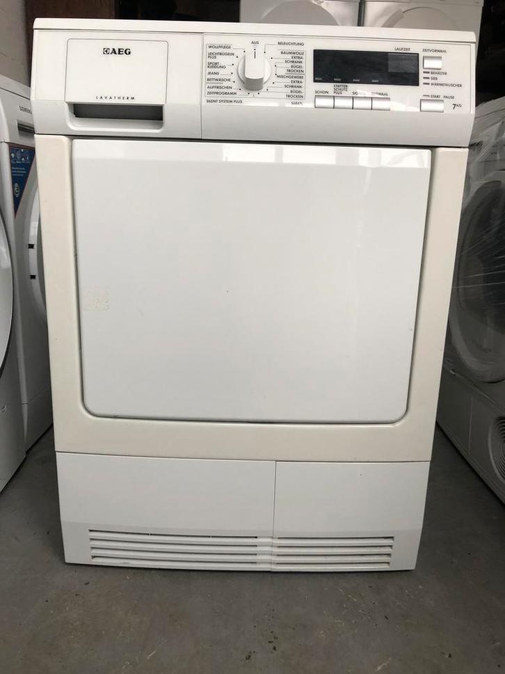 €159 AEG Lavatherm 7kg condensdroger MET GARANTIE OPHALEN, Witgoed en Apparatuur, Wasdrogers, Zo goed als nieuw, Condens, Voorlader