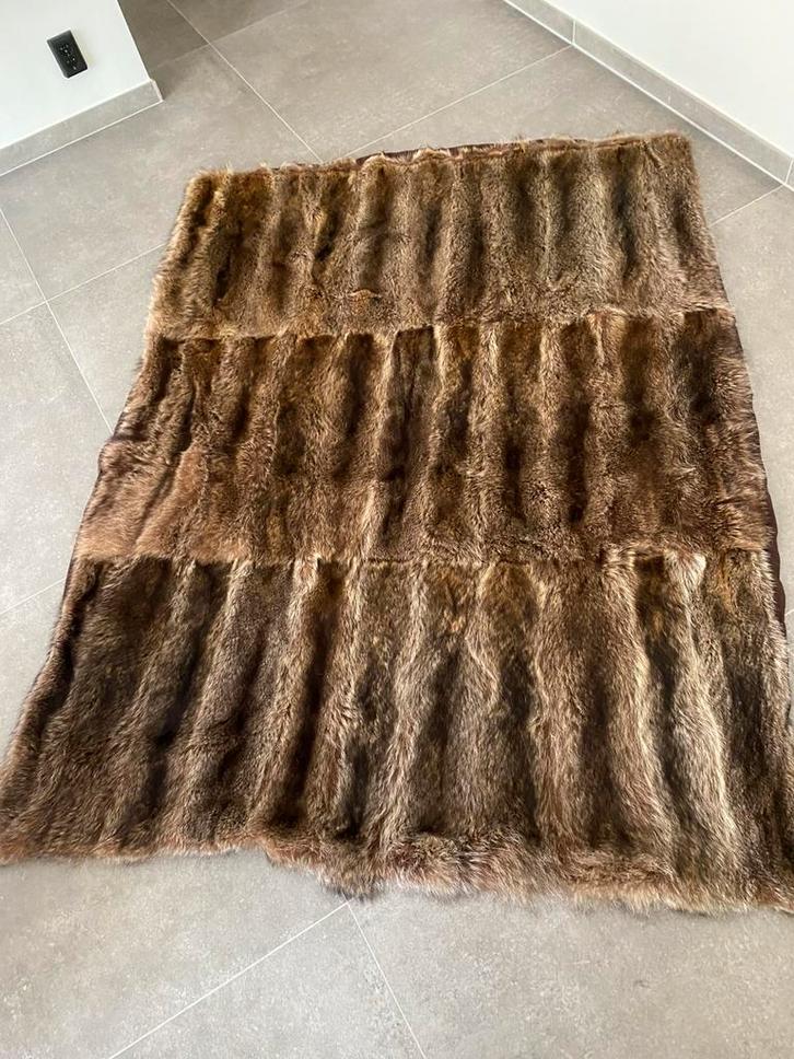 Groot kleed 150x195 van echt nerts, nertsenvacht, Huis en Inrichting, Woonaccessoires | Plaids en Woondekens, Nieuw, Ophalen of Verzenden