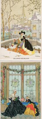 kerstkaart, Verzamelen, Ansichtkaarten | Themakaarten, Verzenden, Gelopen, Feest(dag)