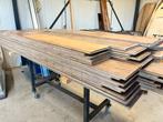+/-35m2 eiken multiplank vloer 1.8cm dik 24cm breed, Zo goed als nieuw, 10 m² of meer, 10 tot 30 cm, Hout