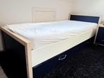 junior bed (Jongens) + buro, Gebruikt, Lattenbodem, 85 tot 100 cm, Ophalen