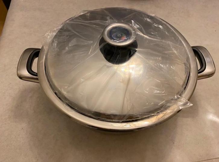 Swiss Thermo Pan RVS Nieuw, Huis en Inrichting, Keuken | Potten en Pannen, Nieuw, Kookpan of Snelkookpan, Rvs, Ophalen of Verzenden