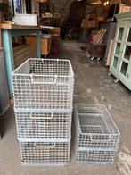 5x zinken draadmanden met handvat,  zware kwaliteit, stapel, Ophalen