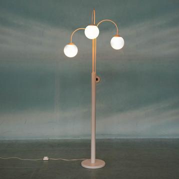 Space age waterfall booglamp minimalist floor lamp white beschikbaar voor biedingen