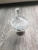 Antieke Kristallen Bonbonniere met Zilveren Voet, Antiek en Kunst, Antiek | Glas en Kristal, Ophalen of Verzenden