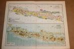 Antieke kaart - Java Geologisch / Vulkaankaart - Ca 1900, Ophalen of Verzenden, 1800 tot 2000, Nederland, Landkaart