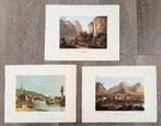 Lithografieën Thoune, Interlaken, Staubbach 19e eeuw, Antiek en Kunst, Kunst | Litho's en Zeefdrukken, Ophalen of Verzenden