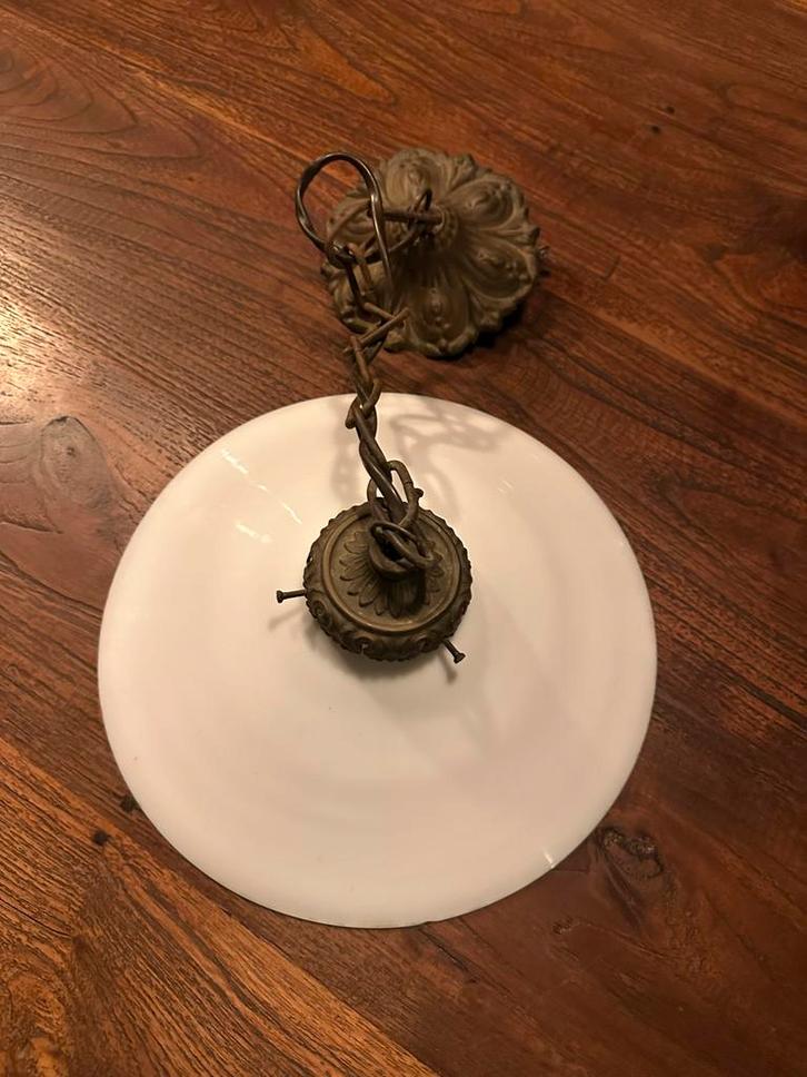 Antieke Hanglamp, Huis en Inrichting, Lampen | Wandlampen, Gebruikt, Glas, Ophalen
