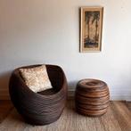 Gabriella crespi rotan fauteuil mid century vintage, Ophalen, Overige materialen, Vintage, Zo goed als nieuw