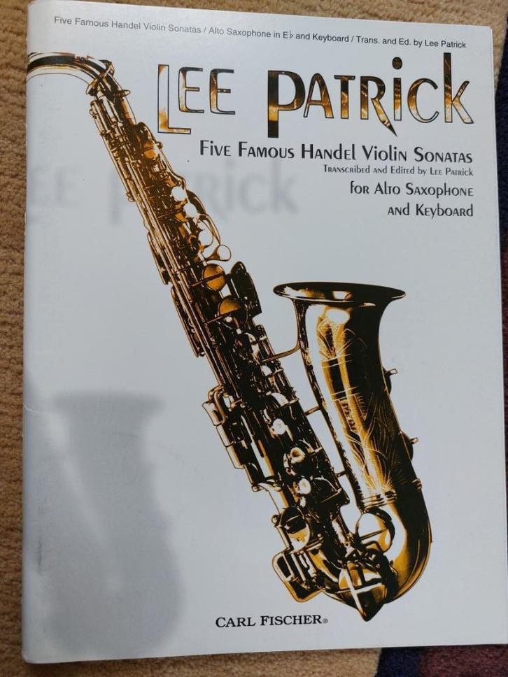 Händel Sonatas voor altsaxofoon en keyboard Lee Patrick, Muziek en Instrumenten, Bladmuziek, Zo goed als nieuw, Les of Cursus