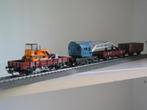 Märklin – 4 wagons van werktrein – 2 x OPV., Wisselstroom, Gebruikt, Wagon, Ophalen of Verzenden