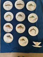 antiek vis servies door Franz Anton Mehlem, Ophalen of Verzenden