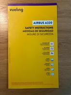 Safety Card Vueling A320, Verzamelen, Verzenden, Zo goed als nieuw, Kaart, Foto of Prent