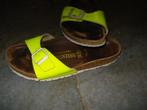 GRATIS VERZENDEN STOERE GELE LAK BIRKENSTOCKS MT 36, Slippers, Verzenden, Geel, Zo goed als nieuw