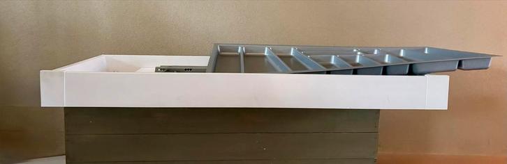 Complete inbouw besteklade met geleiders + bestekbak – wit, Huis en Inrichting, Keuken | Keukenelementen, Minder dan 100 cm, 50 tot 100 cm