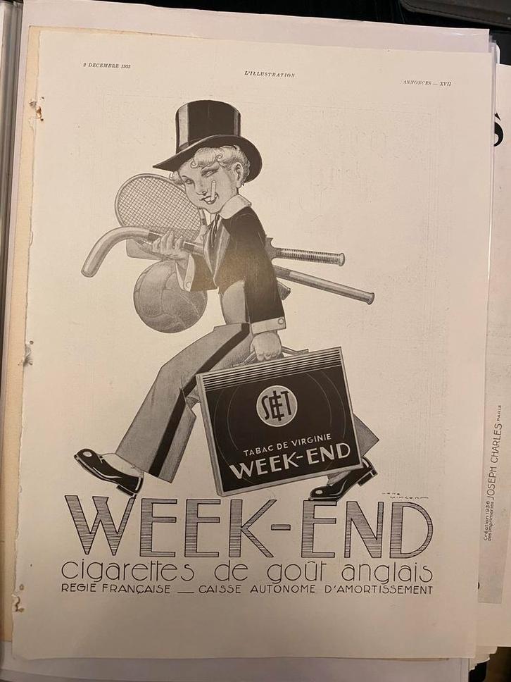 Vintage L'Illustration Advertentie 30 art deco auto shell, Antiek en Kunst, Kunst | Etsen en Gravures, Ophalen of Verzenden