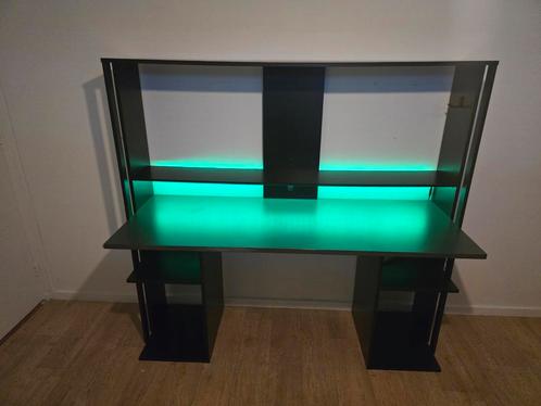 Gamebureau met ledverlichting., Huis en Inrichting, Bureaus, Zo goed als nieuw, Bureau, Ophalen
