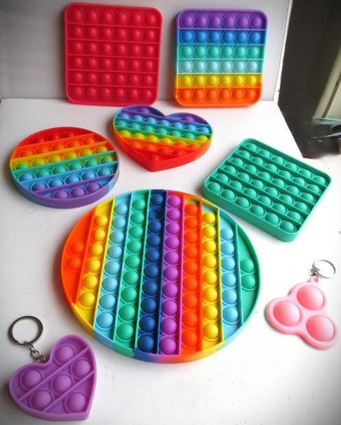 Fidget Toys~Set Pop-it Games~Hartje~Sleutelhanger~Rond, Verzamelen, Speelgoed, Zo goed als nieuw, Ophalen of Verzenden