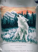 Cado vervaco borduurpakket kussen  wolf in de winter, Ophalen of Verzenden, Nieuw, Handborduren, Borduurpakket