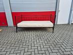 1 persoons ijzeren bed zwart met matras, Huis en Inrichting, Ophalen, Gebruikt, 90 cm, Eenpersoons