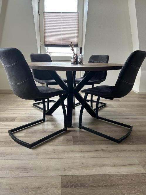 Eetkamerset HSM Collection & Leen Bakker, Huis en Inrichting, Complete eetkamers, Gebruikt, 4 tot 6 stoelen, Ophalen