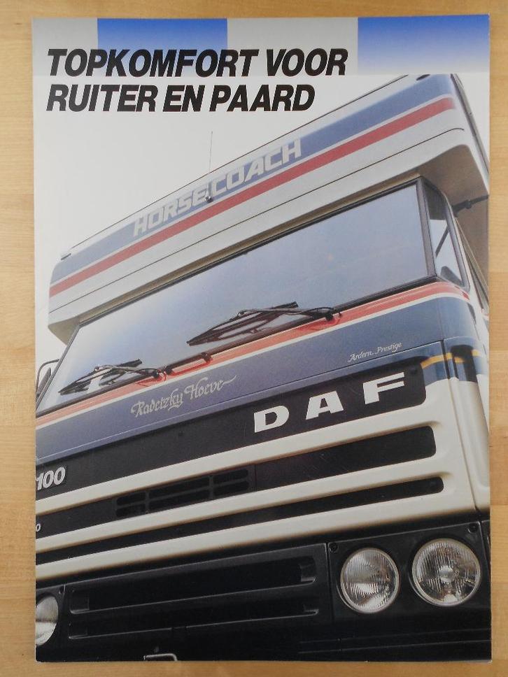 DAF Paardenwagen Brochure 1988 Westfalia 2500 2300 2100 1900, Boeken, Auto's | Folders en Tijdschriften, Zo goed als nieuw, Overige merken
