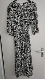 Cotton Club Zwart Wit Zebra Overslag Jurk maat 38 Nieuw, Kleding | Dames, Jurken, Maat 38/40 (M), Verzenden, Zwart, Nieuw