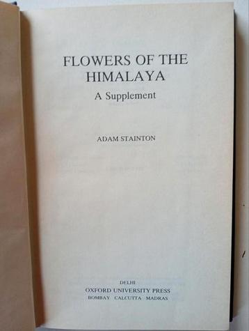 Engelstalig: Flowers of the Himalaya. Tekst + Foto's beschikbaar voor biedingen