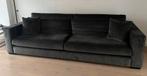 Bank 300cm, velours charcoal incl. 2 sierkussens, Huis en Inrichting, Ophalen, Zo goed als nieuw, Vierpersoons of meer, Stof