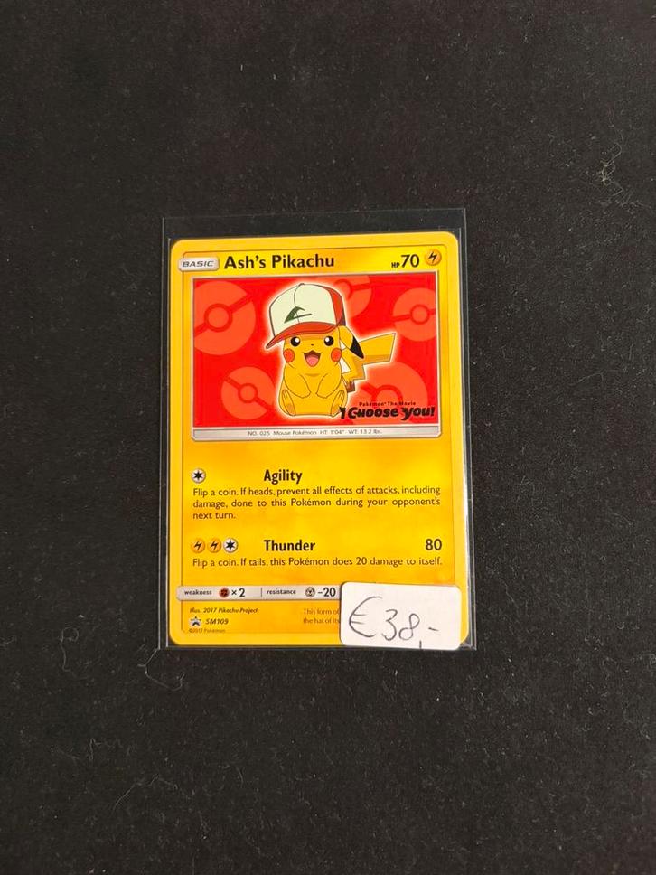 Ash's Pikachu Sm109- I Choose You Moevie Promo Pokemon kaart, Hobby en Vrije tijd, Verzamelkaartspellen | Pokémon, Zo goed als nieuw