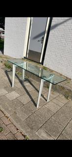 Leolux Farandole Sidetable 160x40cm x70cm hoog, Ophalen, Gebruikt, Design, Glas