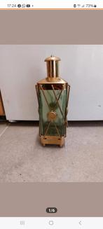 Muziek Drankfles groen met uurwerk van lador retro vintage, Antiek en Kunst, Antiek | Koper en Brons, Ophalen of Verzenden