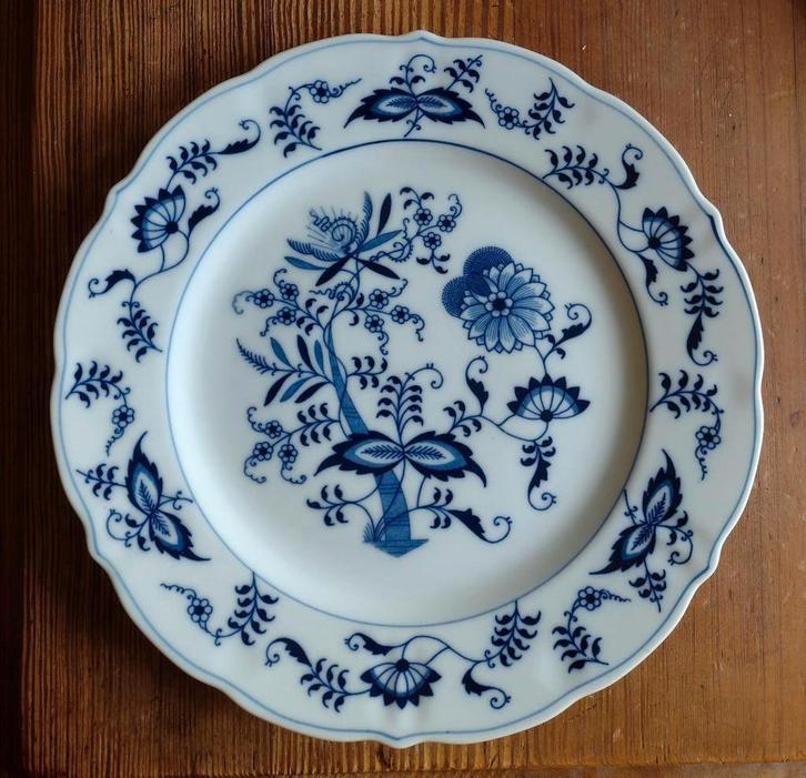 dinerbord Blue Danube Zwiebelmuster decor doorsnee 26 cm, Antiek en Kunst, Antiek | Servies los, Ophalen