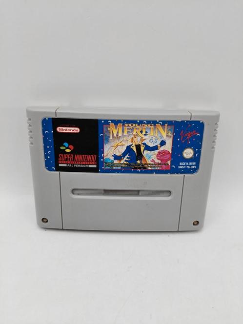 Young Merlin SNES, Spelcomputers en Games, Games | Nintendo Super NES, Zo goed als nieuw, Racen en Vliegen, 1 speler, Vanaf 3 jaar