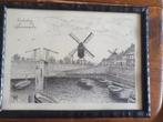 Haventje in Heusden monogram Cees Maes, Antiek en Kunst, Ophalen