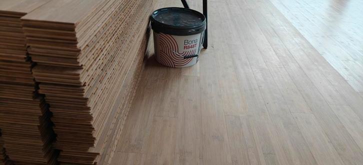 Moso bamboe caramel side pressed geolied ruim 12m2, Doe-het-zelf en Verbouw, Vloerdelen en Plavuizen, Nieuw, Hout, 50 tot 150 cm