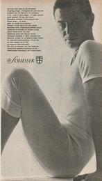 Retro reclame 1963 Schiesser heren ondergoed langeonderbroek, Verzenden, Overige typen