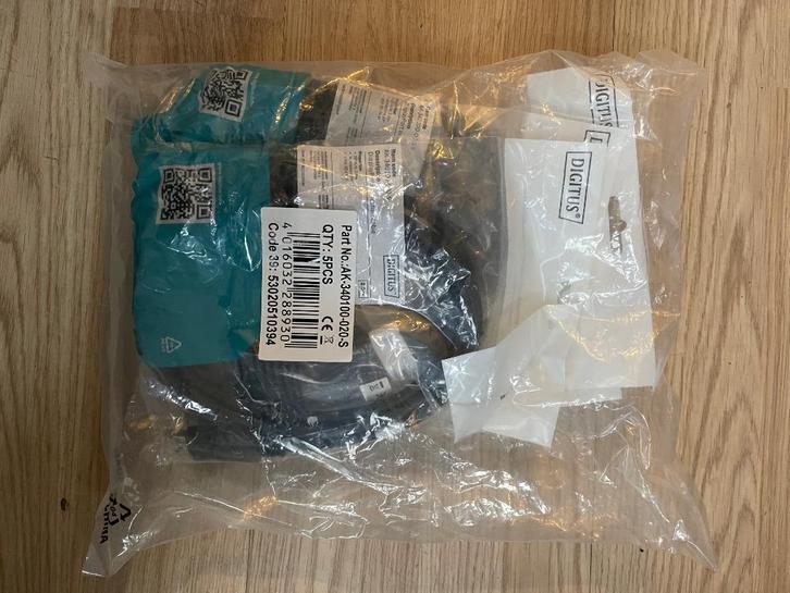 5x Digitus DisplayPort Kabels – 2M (Nieuw in verpakking), Computers en Software, Pc- en Netwerkkabels, Nieuw, Ophalen