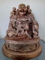 Brons/koper Happy Boeddha met kinderen.Zonder beschadigingen, Ophalen of Verzenden