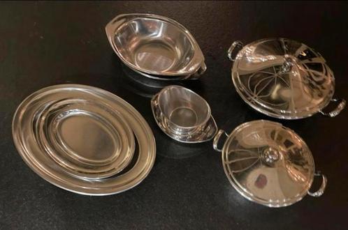 Hotel zilver -7delige opdienset dekschalen, Huis en Inrichting, Keuken | Servies, Zo goed als nieuw, Schaal of Schalen, Ophalen of Verzenden