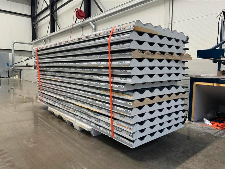 Golfplaten sandwichpanelen Antraciet 40, 60, 80mm lengte 3m, Doe-het-zelf en Verbouw, Platen en Panelen, Nieuw, Overige materialen
