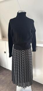 HIRSCH vintage blauwe plooirok 40/42 CHCS, Kleding | Dames, Maat 38/40 (M), Blauw, Zo goed als nieuw, Onder de knie